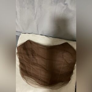 Zara Chocolate Brown Sheer Fabric